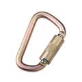 3M Dbi-Sala Carabiner, Twist Lock; Hook, Zinc Plated Steel, Yellow Zinc 2000112